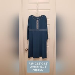 Ultra Softs Long Sleeve Midi Dress, EUC, Size PL